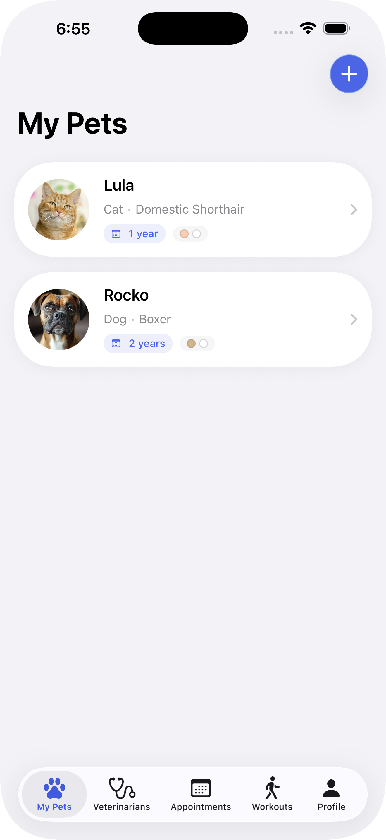 Paw Card App Screenshot 2